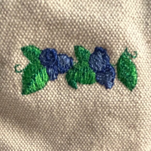 L.L. BEAN Mini Boat and Tote canvas bag with navy trim & handle - Picture 2 of 6